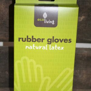 Eco living natural latex rubber gloves