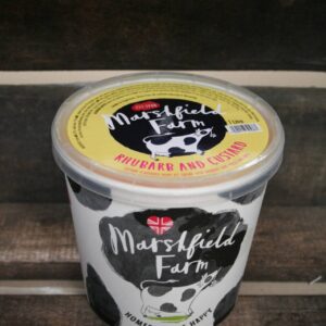 Marshfield rhubarb and custard ice cream