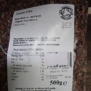 organically speaking organic cacao nibs (500g)