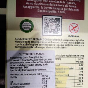 garofalo gluten free lasagne (250g)