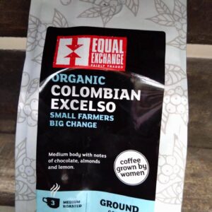 equal exchange organic colombian excelso ground coffee medium roasted 3 (200g)
