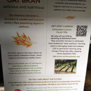 alara organic oat bran (650g)