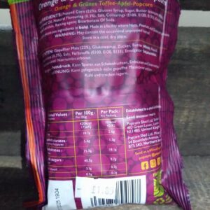 joe & seph's toffee apple and cinnamon popcorn pouch (80g)