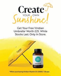 vitamin d & free umbrella post 1d